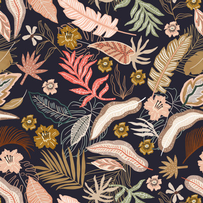 Jungle tropicale sombre et abstraite