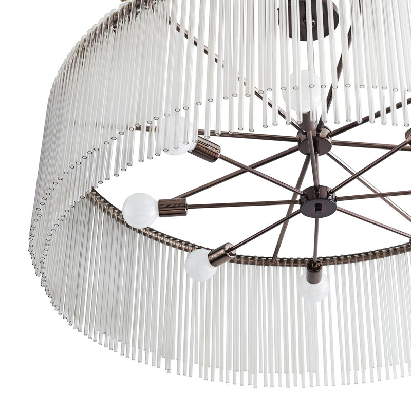 Royalton Chandelier, Soft Silver, 20" H x 60" W x 60" D, 12