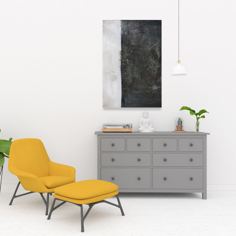 Forme abstraite - Toile blanche de bureau pour la décoration intérieure | Art