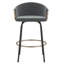 Tabouret de comptoir pivotant 26,25 po Zora-1316506216