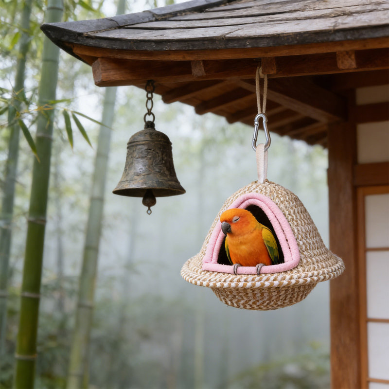 Multicolore hamac chaud pour petits oiseaux 8,3 x 6,7 po Parrot, Multi-couleur