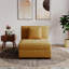 Fauteuil d'appoint sans accoudoirs en velours côtelé orange Milbrey-27806437-9778266