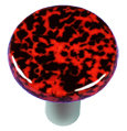 Poignée champignon en granit de 1,5 po de diamètre, Noir, Noir / rouge