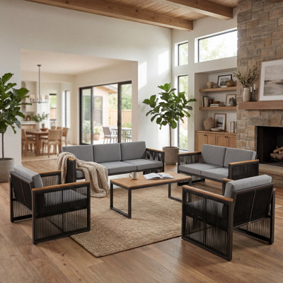 7-Person Patio Conversation Sets With Coffee Table