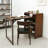 Folding Bamboo Desk with Storage Shelves