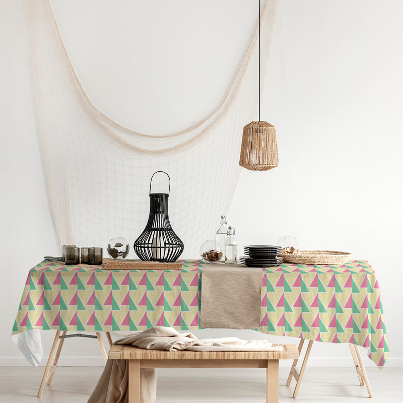 Flèches Nappe, Rose / jaune / vert