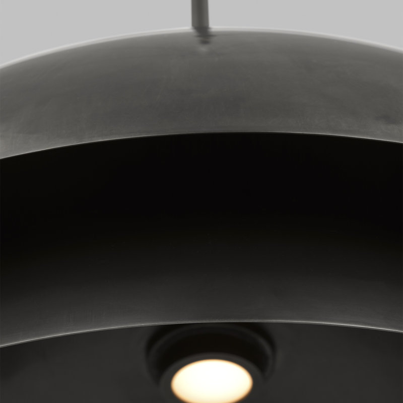 Shanti 1 - Light LED Pendant, Dark Bronze, Natural Brass, 26" W x 26" D x 13.9" H