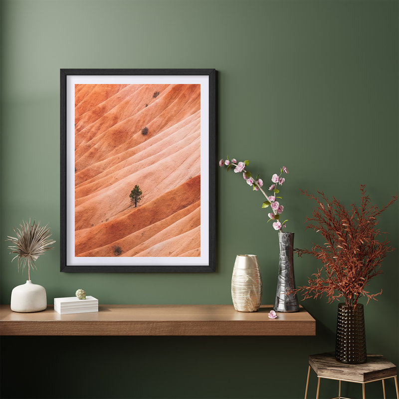 Reproduction d'art paysage encadrée pour la nature, H 14 po x l 11 po, Naturel