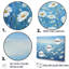 «Serene Azure Flowers Field I», ensemble d'art sur toile-107752926-107752928