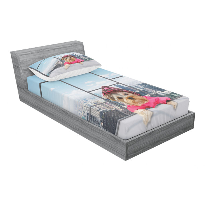 Microfiber Sheet Set, Twin Sheet Set with Fitted Sheet