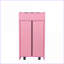 Armoire de rangement pour salon de beauté avec 2 tiroirs, 1 armoire et 3 trous pour sèche-cheveux | Minimaliste moderne | Panneau de fibres à densité moyenne