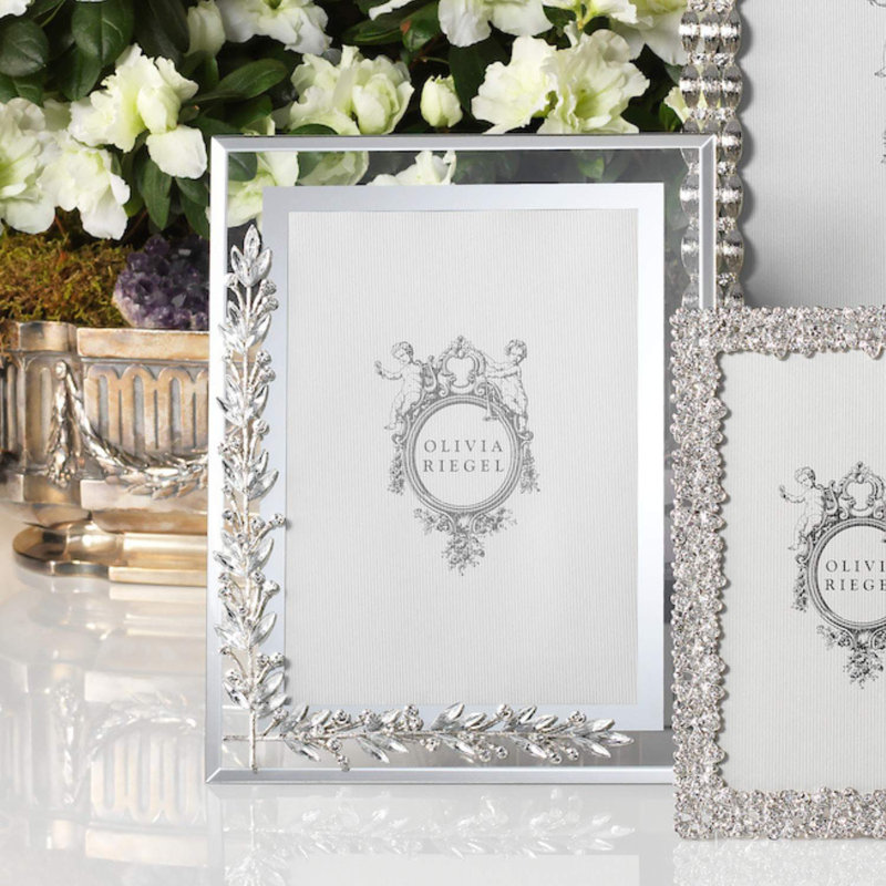 Laurel Glass Picture Frame, Silver, 8" x 10"