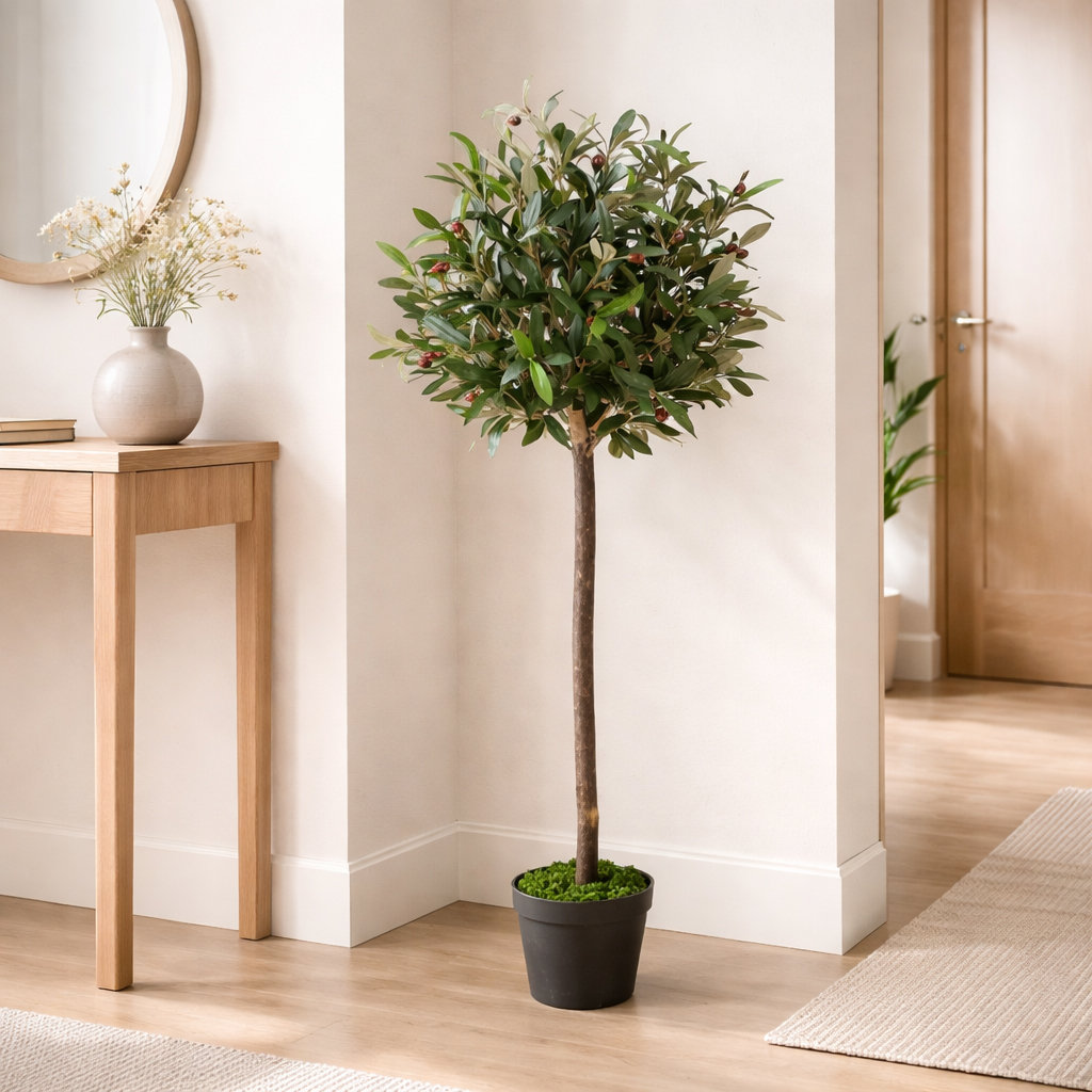 The faux olive tree