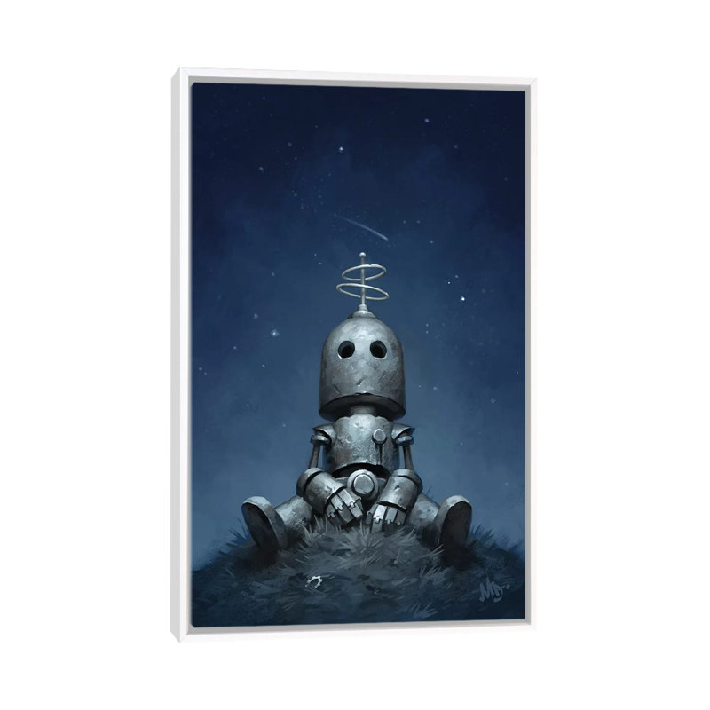 Décoration murale pour enfants Interval, H 60 po x l 40po x P 1,5 po, Toile blanche encadrée