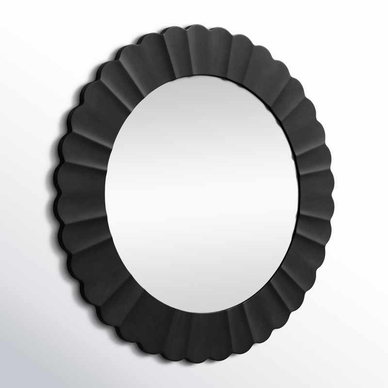 Round Wall Mirror, Black