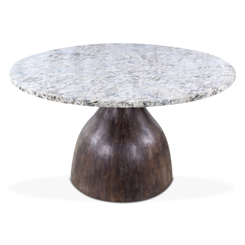 Solomon Round Dining Table, White, Black
