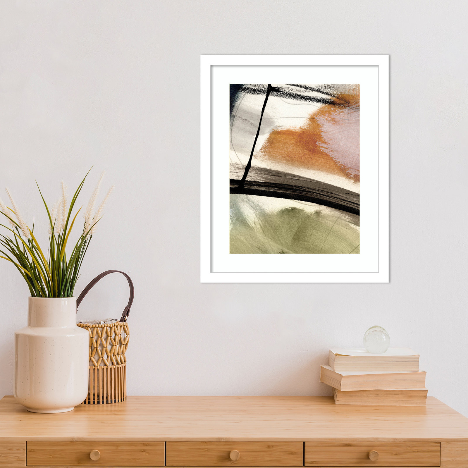 Light No 2 by Dan Hobday Wood Framed Wall Art Print, White, 17" H x 14" W