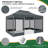 10'x15' Heavy Duty Canopy Tent, Pop up Gazebo with Netting Screened-105123537