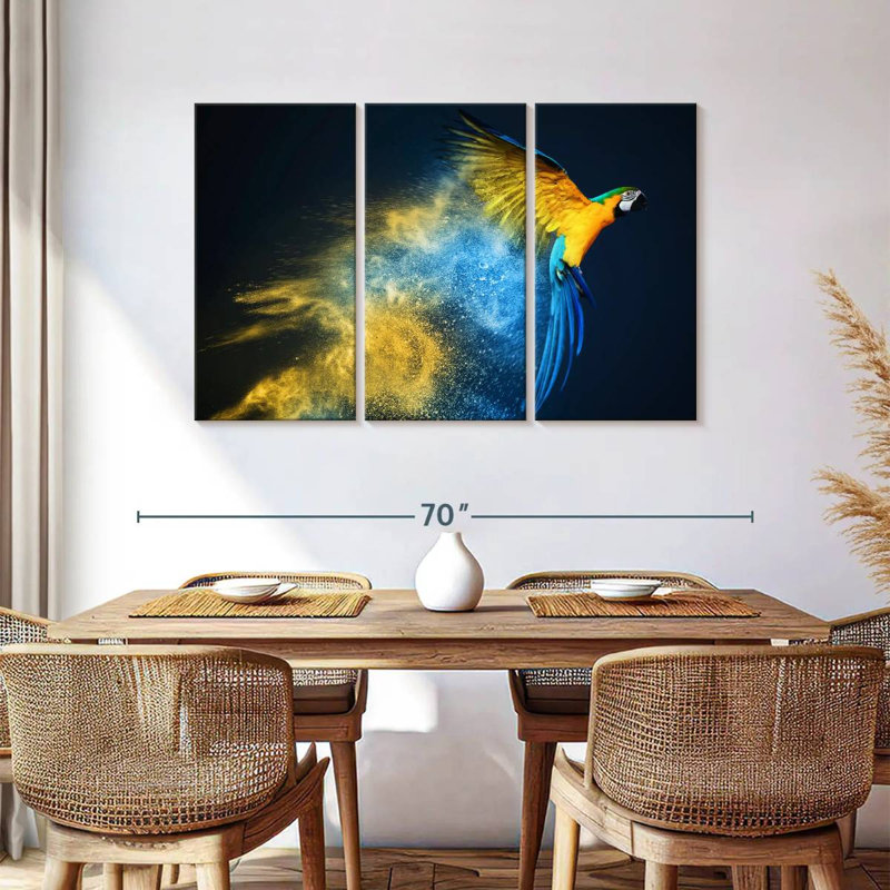Colorful Parrot, 36" H x 57" W
