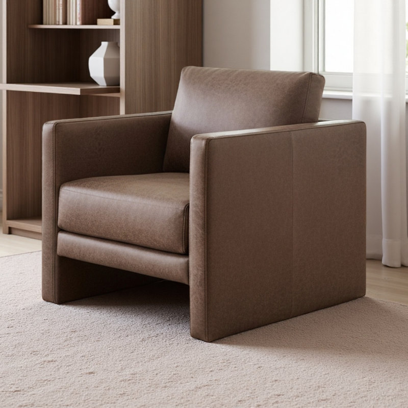 Fauteuil en similicuir, Espresso