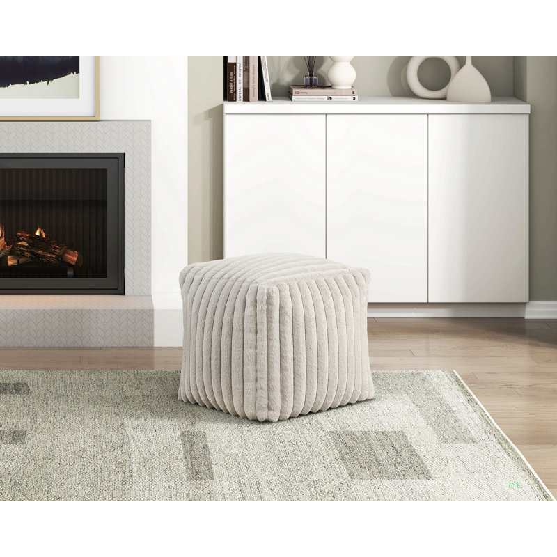 Repose-pieds carré en velours côtelé moelleux moderne, repose-pieds, repose-pieds antidérapant, fauteuil à billes, repose-pieds 1Pc