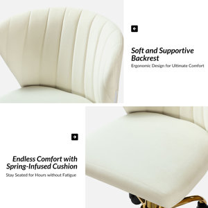 Etta Avenue™ Ilia Task Chair With Tufted Back & Reviews | Wayfair