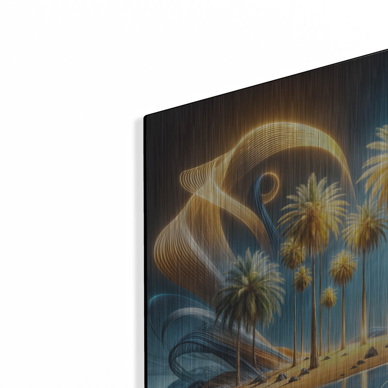  «Palm Beach Abstract 4» par Rey Klimt, art mural en métal, 24 po x 24 po, H 24 po x l 24 po