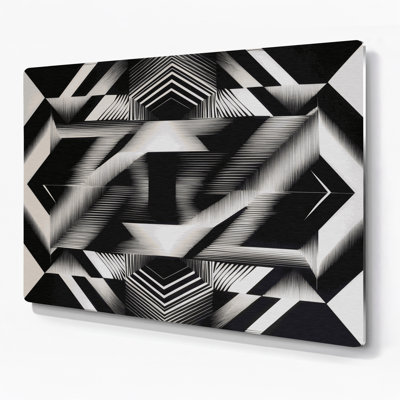 Art mural noir Op Art 4