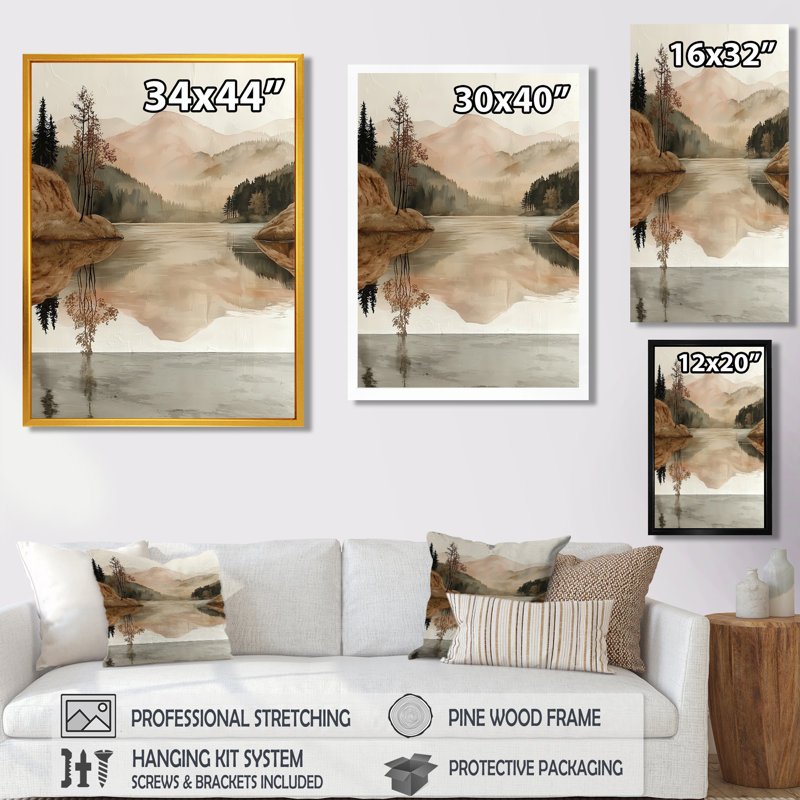 Gimondo - Landscapes Wall Art, 40" H x 30" W, Wrapped Canvas, Does Not Apply