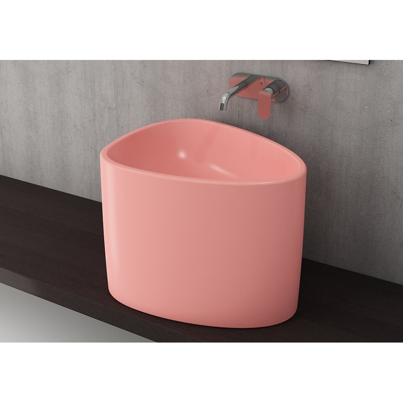 Etna Monoblock Basin - 44x58x44cm 0TH, Matte Salmon
