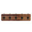 Nariaki Wall Mounted Solid Pine Wood Storage Rack with 5 Hanging Hooks-1954686540