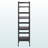 Macon Narrow 4-Tier Freestanding Foldable Shelf in Black, 51.12'' H X 13.79'' W X 11.13'' D-437738521-437738526
