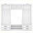 Hall Tree 4-in-1 Detachable with Storage Cabinets, Drawers &amp; 7 Hooks for Entryway | White | Particle Board+MDF-2020014442