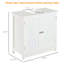 Meuble-lavabo à piédestal 23,5 po, conception peu encombrante, 2 tablettes réglables