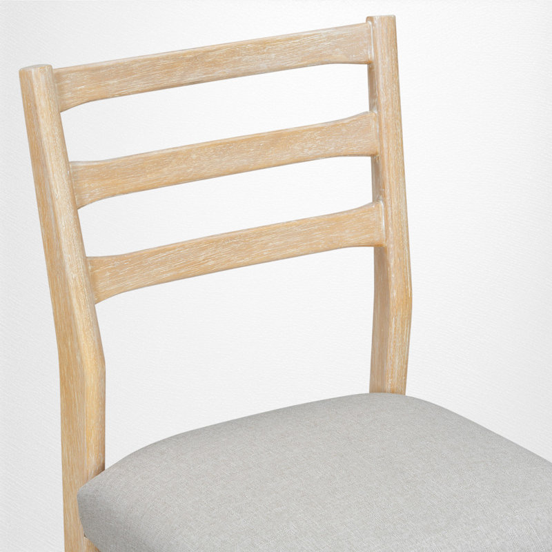 Ensemble repas pour 6 personnes Silsbee, Bois naturel délavé, Bois naturel délavé, Bois naturel patiné / beige