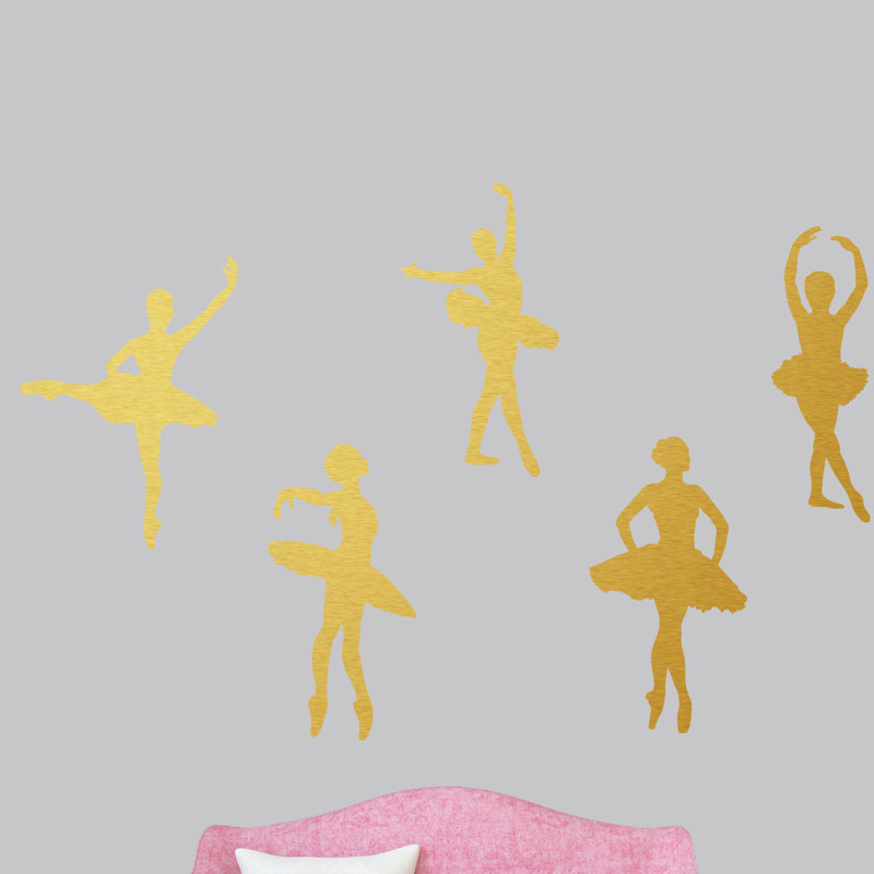 Ensemble d'adhésif décoratif ballerines, Or, Oui