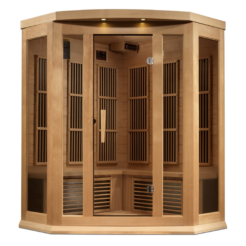 Dynamic Infrared Dynamic Saunas 3 - Person Bluetooth Compatible FAR Infrared Sauna in Hemlock