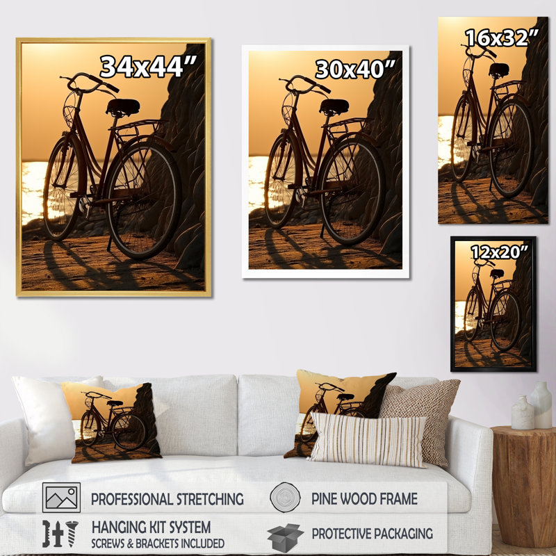 " Sunset Spin ", 20" H x 12" W x 1" D, Silver Single Picture Framed
