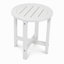 Table de bout blanche en PEHD pour l'extérieur, table de bout ronde pour terrasse toutes saisons 16 po