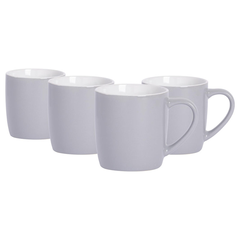 Argon Tableware - Coloured Coffee Mugs, Grey