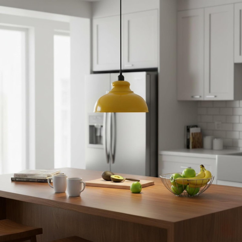 Ensemble de 2 luminaires suspendus Modern Modern, Jaune