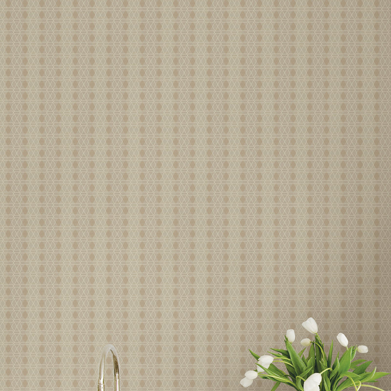 Rouleau de papier peint L 33 pi x l 21 po Taylor Diamond, Beige