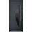 VDomDoors Deux 36 in. x 80 in. Black Steel and Aluminum Front Entry Door-95265378