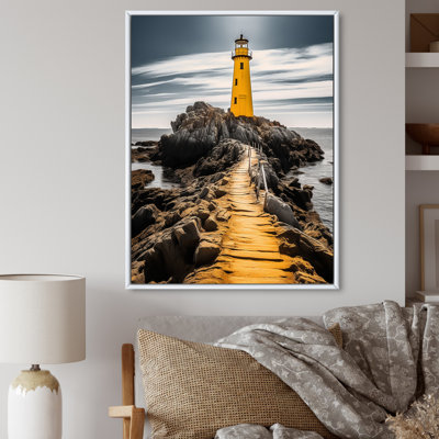 Phare de Robinsonville - photo II grise et jaune