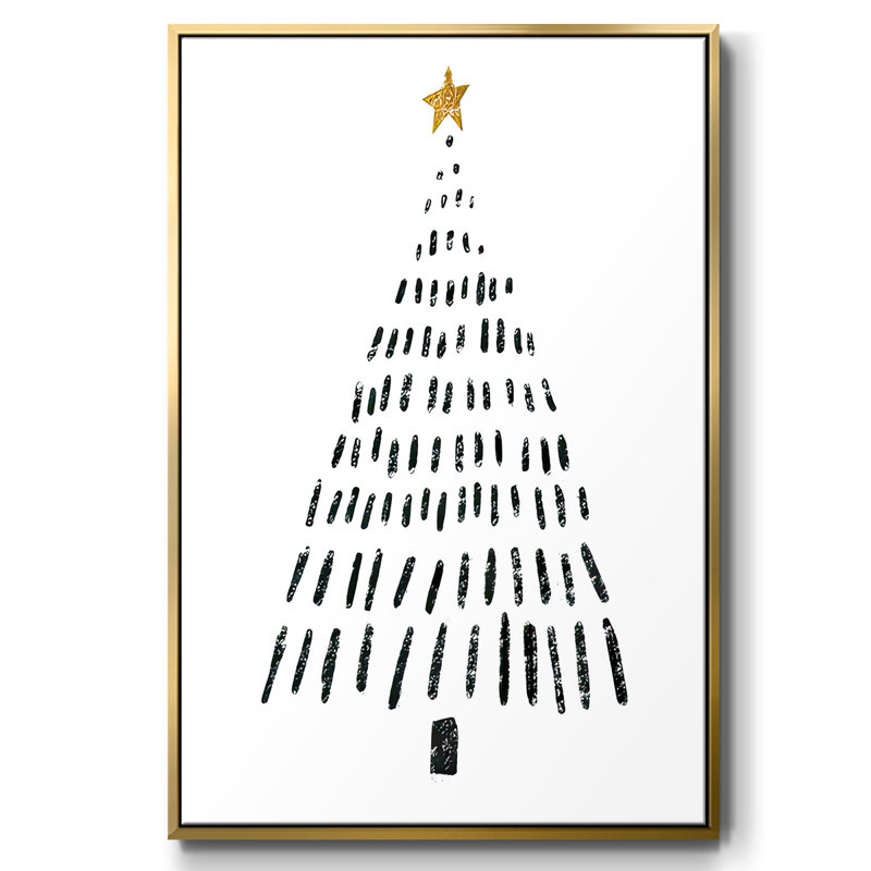Arbre de Noël, H 25 po x l 17 po x P 1,5 po, Or