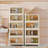 19.69" Side Wide Folding Storage Cabinet ,4 Tiers,19.69"×11.81"×40.55",Collapsible Storage Bins With Magnetic Door, Plastic Storage Cabinet With Wheels, Closet Organizers And Storage Containers-2000367617