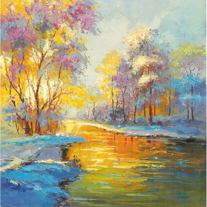 River Through Forest Print