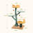 Everhard Tulip Cat Tree with Cat Scratching Posts, Large Cat Tower with Comfy Cat Perch for Indoor Cats, Modern Cat Furniture-819390457