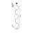 Modern 5-Light Black LED Chandelier With White Acrylic Diffuser
