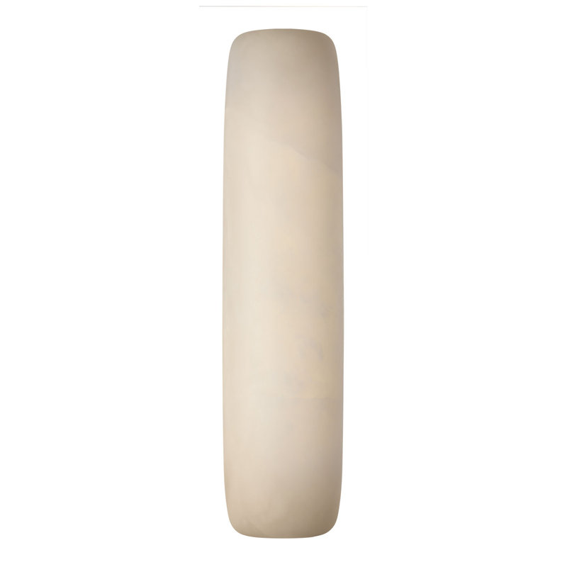 Kelly Wearstler Formosa 26" Linear Sconce, 19.75" H x 4.75" W x 3.25" D, Alabaster/Polished Nickel, 1400 W